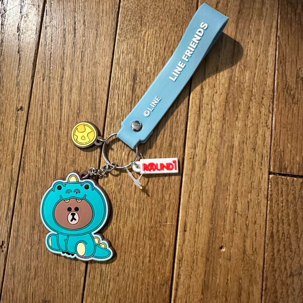 FRIENDS Teal Bear Keychain with Blue Strap